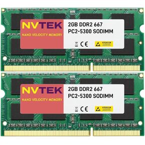 4 جيجابايت (2 × 2 جيجابايت) DDR2 667 ميجا هرتز PC2-5300 SODIMM 2Rx8 1.8 فولت 200-PIN مجموعة ذاكرة الكمبيوتر المحمول غير ECC in Kuwait