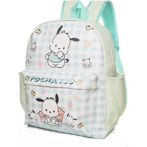 Roffatide Cartoon Cinnamoroll All Over Print Checkered Casual Backpack Cute Backpack Travel Bike Rucksack Hiking Backpack Blue in Kuwait