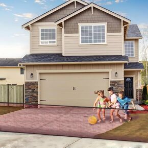 Driveway Net for Kids Safety - 24 Ft Wide 38 inch Tall Driveway Gate Driveway Net to Stop Basketballs, Playtime Yard Safety in Kuwait