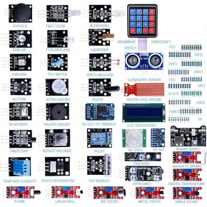 Upgraded 37 in 1 Electronics kit - Starter kit for arduino sensors and esp32 in Saudi Arabia
