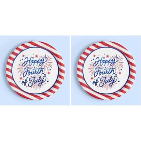 xo, Fetti Fourth of July Paper Plates - 25 pk, 9" | USA Party Favors, American Flag Party Supplies, 4th of July Decorations, Stars and Stripes Decor in Saudi Arabia