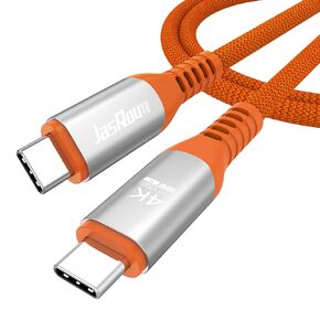 كابل شاشة USB C بطول 3 أقدام، 4K@60 هرتز عرض فيديو/20 جيجابت في الثانية USBC 3.2 Gen 2x2 نقل البيانات/240 وات شحن USB من النوع C سلك طاقة برتقالي لـ KYY InnoView Lepow Z1 15.6 في ViewSonic كمبيوتر محمول بشاشة محمولة SSD in Kuwait