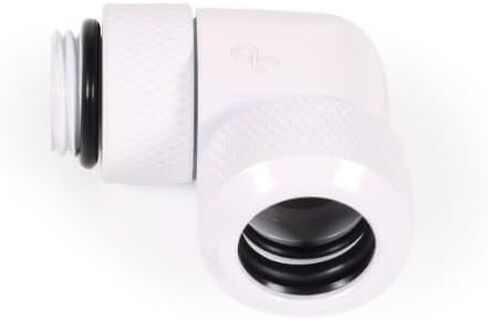 Alphacool Eiszapfen G1/4" HardTube Compression Fitting, 16mm OD, 90 Degree Rotary, White in Kuwait