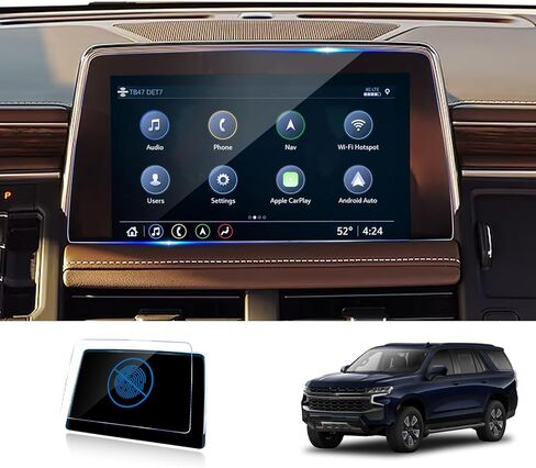 2PACK 2026 2025 Tahoe Suburban واقي شاشة من الزجاج المقسى لعام 2025 2026 Chevy Tahoe Suburban (Z71/Premier/High Country) واقي شاشة 2025 2026 Tahoe Suburban (Dash 11'' & 17.7" Nav.) الملحقات in Kuwait