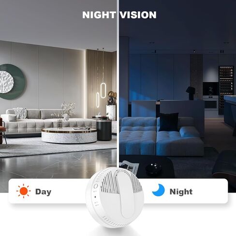 10000mAh Smoke Detector Hidden Camera, Compact 1080P Spy Camera Smoke Detector Supports 2.4G WiFi, Night Vision, Motion Detection & Free Mobile App — No Monthly Subscription. in Kuwait