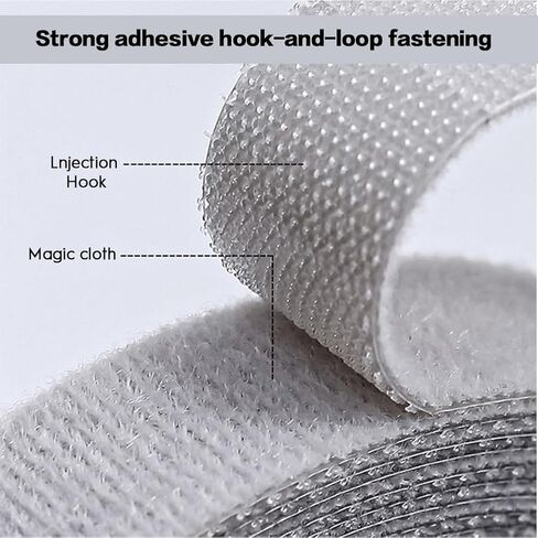 6.5ft x 2 Roll Adjustable Cable Ties, Reusable Hook and Loop Fastening Straps for Cable Organizing, Wire Management and Wire Organizer, Black in Kuwait