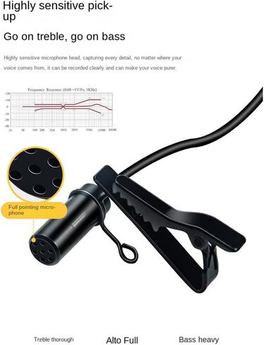 Omnidirectional Microphone 3.5mm Lavalier Tie Clip Microphones Mini Audio Mic for Camera Computer Laptop Phone in Kuwait