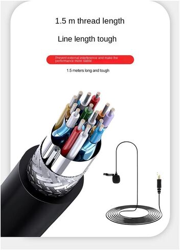 Omnidirectional Microphone 3.5mm Lavalier Tie Clip Microphones Mini Audio Mic for Camera Computer Laptop Phone in Kuwait