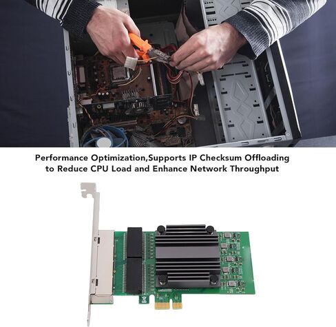 بطاقة شبكة PUSOKEI ذات 4 منافذ PCIe، وبطاقة محول شبكة إيثرنت 4 منافذ RJ45، وبطاقات RJ45 Gigabit NIC تدعم سرعات 10/100/1000 ميجا بت في الثانية، وبطاقات إلغاء تحميل IP لأجهزة الكمبيوتر الصناعية in Kuwait