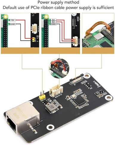 لوحة محول Yunseity PCIe إلى 2.5 جيجا إيثرنت، توصيل وتشغيل منفذ شبكة PCIe X1 Gen2 إلى 2.5 جيجا RJ45 مع وحدة تحكم RTL8125، لاستبدال أجهزة التوجيه RasPi 5 NAS in Kuwait