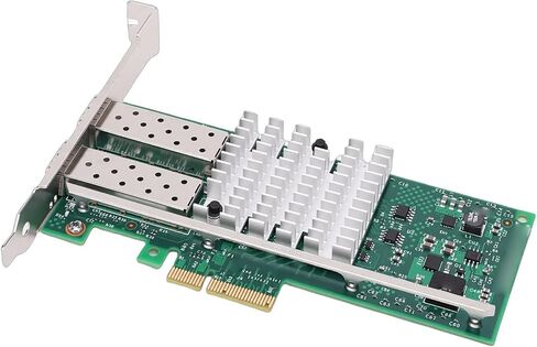 بطاقة شبكة ألياف بصرية مزدوجة SFP من Zunate بسرعة 10 جيجابت في الثانية، ومحول إيثرنت 82599ES Chip PCI-E X4 لأنظمة الخادم وCentos وVMware وESXi in Kuwait