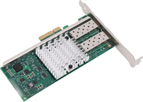 بطاقة شبكة ألياف بصرية مزدوجة SFP من Zunate بسرعة 10 جيجابت في الثانية، ومحول إيثرنت 82599ES Chip PCI-E X4 لأنظمة الخادم وCentos وVMware وESXi in Kuwait