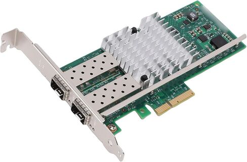 بطاقة شبكة ألياف بصرية مزدوجة SFP من Zunate بسرعة 10 جيجابت في الثانية، ومحول إيثرنت 82599ES Chip PCI-E X4 لأنظمة الخادم وCentos وVMware وESXi in Kuwait