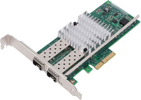 بطاقة شبكة ألياف بصرية مزدوجة SFP من Zunate بسرعة 10 جيجابت في الثانية، ومحول إيثرنت 82599ES Chip PCI-E X4 لأنظمة الخادم وCentos وVMware وESXi in Kuwait