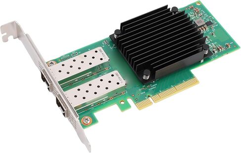 بطاقة محول شبكة إيثرنت بمنفذين من PUSOKEI، بطاقة شبكة PCIe 2x25G SFP28 منافذ PCIe مع شريحة Connect X 5 EN، لمركز البيانات والحوسبة السحابية، من أجل الفوز in Kuwait
