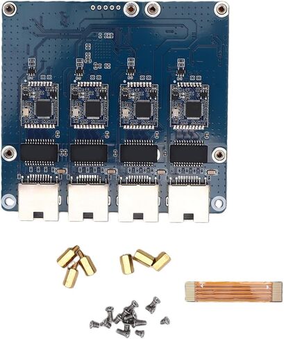 لوحة Yunseity PCIe إلى 4 2.5G ETH، مجموعة شرائح التوصيل والتشغيل RTL8156 مع خيارات التركيب السفلية العلوية، لجهاز Rasp Pi 5 10/100/1000/2500 ميجابت في الثانية in Kuwait