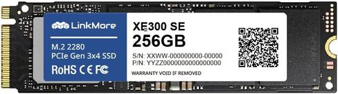 محرك الأقراص الصلبة الداخلي LinkMore XE300 SE 256GB PCIe Gen3 NVMe M.2 2280، سرعة قراءة Gen3.0X4 تصل إلى 2100 ميجابايت/ثانية للكمبيوتر المحمول والكمبيوتر الشخصي in Kuwait