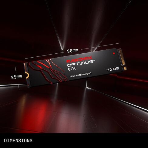 سانديسك 500 جيجابايت أوبتيموس GX 7100 NVMe SSD - PCIe Gen 4، M.2 2280، سرعة قراءة تصل إلى 5,800 ميجابايت/ثانية - SDSP71500GAN in Kuwait