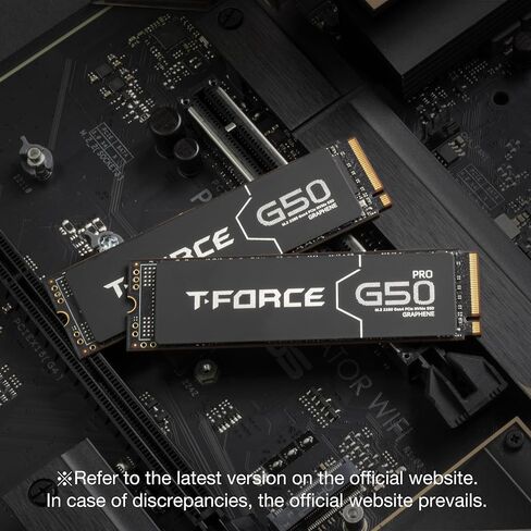 TEAMGROUP T-Force G50 2TB PCIe Gen4x4 NVMe M.2 2280 Gaming SSD، حتى 5000/4500 ميجابايت/ثانية، 3D TLC NAND، ذاكرة تخزين مؤقت SLC، موزع حرارة الجرافين، متوافق مع PS5، محرك أقراص الحالة الصلبة الداخلي TM8FFE002T0C134 in Kuwait