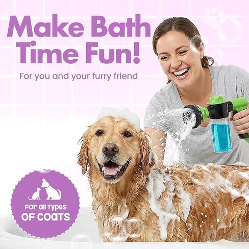 Soap Dispensing Pet Wash Sprayer Nozzle for Dog Wash, Dog Shower, Dog Soap & Dog Bathing Supplies in Saudi Arabia