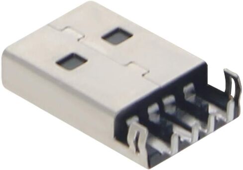 PCB USB Connector USB-AM 2.0 Male Jack 4 Pin 90 Degree Sinking Plate 5Pcs,WuJuntool in Kuwait