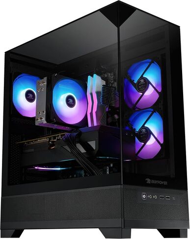 iBUYPOWER Element SE Gaming PC Desktop Computer AMD Ryzen 7 8700F CPU, NVIDIA RTX 5060Ti 8GB GPU, 32GB DDR5 RGB 5200MHz RAM, 1TB NVMe SSD, Windows 11 Home, Gamer Keyboard and Mouse - ESA7N56T01 in Kuwait