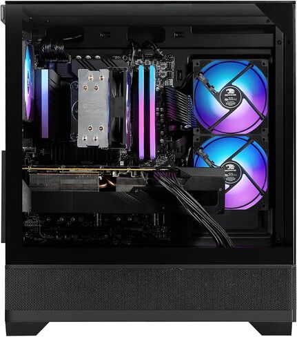 iBUYPOWER Element SE Gaming PC Desktop Computer AMD Ryzen 7 8700F CPU, NVIDIA RTX 5060Ti 8GB GPU, 32GB DDR5 RGB 5200MHz RAM, 1TB NVMe SSD, Windows 11 Home, Gamer Keyboard and Mouse - ESA7N56T01 in Kuwait