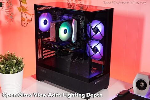 iBUYPOWER Element SE Gaming PC Desktop Computer AMD Ryzen 7 8700F CPU, NVIDIA RTX 5060Ti 8GB GPU, 32GB DDR5 RGB 5200MHz RAM, 1TB NVMe SSD, Windows 11 Home, Gamer Keyboard and Mouse - ESA7N56T01 in Kuwait