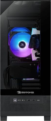 iBUYPOWER Element SE Gaming PC Desktop Computer AMD Ryzen 7 8700F CPU, NVIDIA RTX 5060Ti 8GB GPU, 32GB DDR5 RGB 5200MHz RAM, 1TB NVMe SSD, Windows 11 Home, Gamer Keyboard and Mouse - ESA7N56T01 in Kuwait