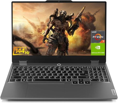 كمبيوتر محمول للألعاب Lenovo LOQ RTX 5060، شاشة 15.6 بوصة FHD 144 هرتز، AMD Ryzen 7 250، ذاكرة الوصول العشوائي DDR5 سعة 16 جيجابايت، 1 تيرابايت PCIe M.2 SSD، لوحة مفاتيح بإضاءة خلفية، لوحة مفاتيح رقمية، Wi-Fi 6، Windows 11 Home، رمادي in Kuwait