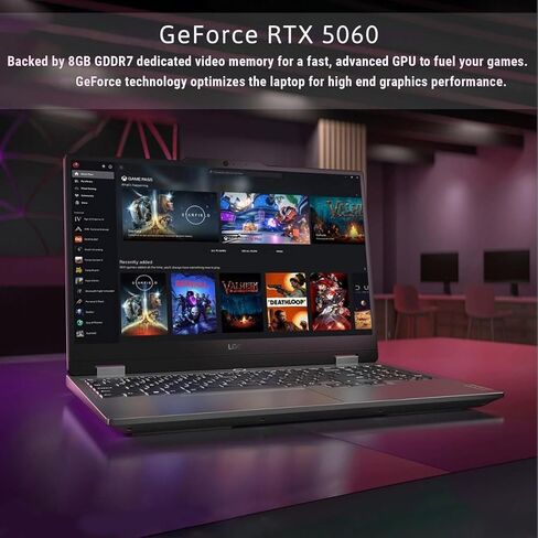 كمبيوتر محمول للألعاب Lenovo LOQ RTX 5060، شاشة 15.6 بوصة FHD 144 هرتز، AMD Ryzen 7 250، ذاكرة الوصول العشوائي DDR5 سعة 16 جيجابايت، 1 تيرابايت PCIe M.2 SSD، لوحة مفاتيح بإضاءة خلفية، لوحة مفاتيح رقمية، Wi-Fi 6، Windows 11 Home، رمادي in Kuwait