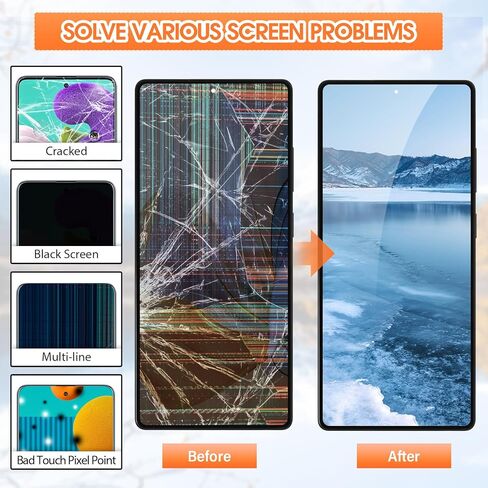 AMOLED LCD لشاشة Samsung S25 Ultra 5G بديلة لشاشة Samsung S25 Ultra LCD S938B أجزاء إصلاح مجموعة التحويل الرقمي التي تعمل باللمس مع إطار (مع وظيفة بصمة الإصبع) (أسود تيتانيوم) in Kuwait