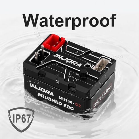 INJORA MB100 Brushed Mini ESC 20A for 1/24 1/18 RC Crawler SCX24 AX24 TRX4M FCX24 FCX18 Upgrade in Saudi Arabia