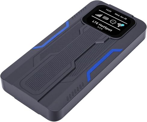 جهاز BRRNOO 4G Hotspot مع دعم LTE، جهاز توجيه محمول للاستخدام المنزلي أثناء السفر، شاشة كبيرة عالية الدقة in Kuwait