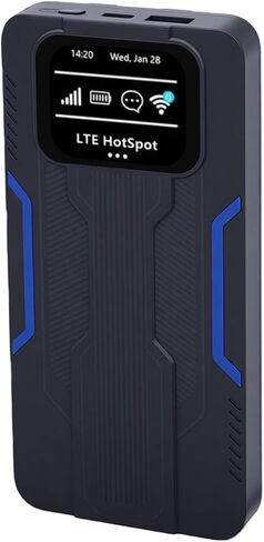 جهاز BRRNOO 4G Hotspot مع دعم LTE، جهاز توجيه محمول للاستخدام المنزلي أثناء السفر، شاشة كبيرة عالية الدقة in Kuwait