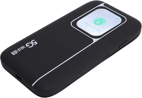 Qinlorgo 5G WiFi Mobile Hotspot, High Speed Portable Router with 2.01 Inch Screen & 7100mAh Battery, Supports 16 Devices, Ideal for Travel and Outdoor Use in Kuwait