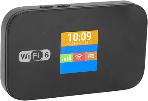 راوتر VINGVO 4G LTE WiFi 6 المحمول، ثنائي النطاق 2.4G 5.8G، نقطة اتصال واي فاي محمولة بسرعة 300 ميجابت في الثانية، يدعم تجوال بيانات 32 جهازًا للسفر والأعمال المنزلية in Kuwait