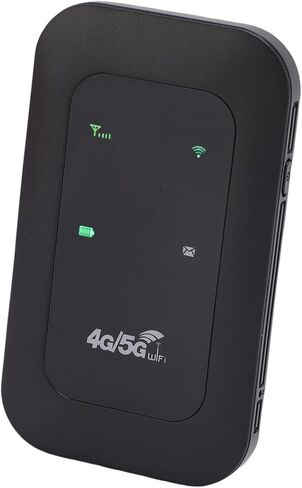 Sorandy 4G LTE Mobile Hotspot, 300Mbps Portable WiFi Router, Travel Router with SIM Card Slot & 2100mAh Battery, Ideal for Travel, Supports 10 Devices in Kuwait