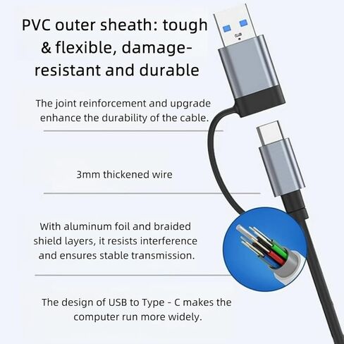 USB-C Hub Splitter 5 in 1 with USB 3.0/2.0, SD/TF Splitter Card Reader, Aluminum Docking Station USB Hub for Laptop PC in Kuwait