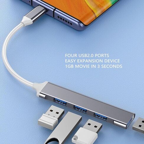 محور USB A C، محور USB 7 في 1 من الألومنيوم، محور USB مع 1 USB A 3.0، 2 USB 2.0 ومنافذ نوع C للكمبيوتر الشخصي والهواتف المحمولة والكمبيوتر اللوحي، ومقسم محطة إرساء USB C in Kuwait