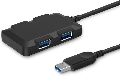 4-Port Compact Portable USB 3.0 5Gbps Speed Hub,Built-in USB3.0 Cable for Windows MAC in Kuwait