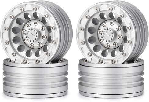 موهيرو 1/10 1.9 بوصة جنوط عجلات من سبيكة Beadlock لـ RC Cralwer Axial SCX10 CC01 D90 حزمة من 4 (أحمر + أسود) in Saudi Arabia