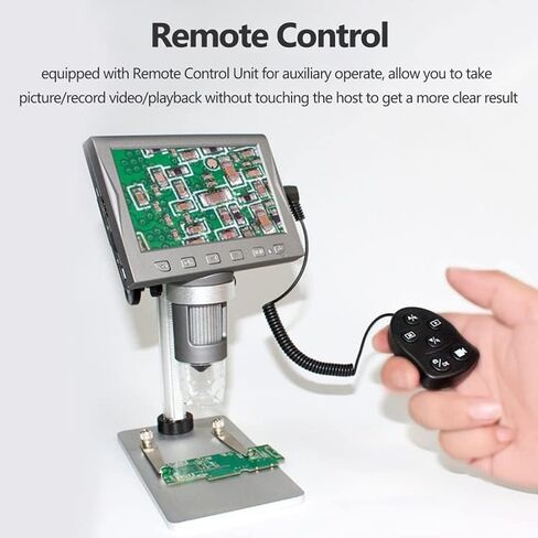 Lab Microscope 4.5-inch LCD Microscope Magnifier with Remote Control 1200X Magnification in Kuwait