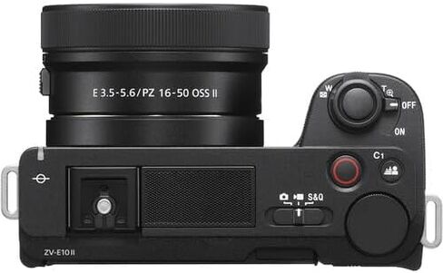 Sony ZV-E10 Mirrorless Camera with 16-50mm Lens Bundle (Black) | 24.2MP APS-C Sensor, Real-Time Eye AF, 4K Video & Flip Screen | For Vlogging & Content Creation (ILCZV-E10L/B) + 64GB Card + Bag + More in Kuwait