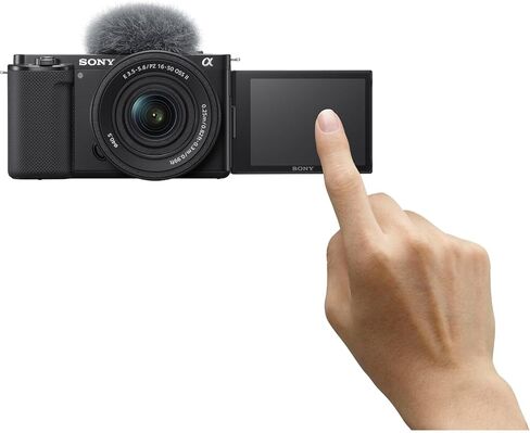 كاميرا Sony ZV-E10 بدون مرآة مع مجموعة عدسات مقاس 16-50 مم f/3.5-5.6 II (أسود) | مستشعر APS-C بدقة 24.2 ميجابكسل، والتركيز البؤري التلقائي للعين في الوقت الحقيقي، وفيديو بدقة 4K، وشاشة قابلة للطي | لمدونات الفيديو والمحتوى (ZVE10KB) + بطاقة سعة 64 جيجاباي in Kuwait
