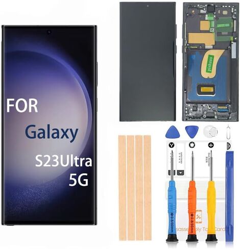 استبدال شاشة Samsung Galaxy A03S OEM لشاشة Samsung SM-A037u A037u1 استبدال شاشة LCD مقاس 6.5 بوصة مع محول رقمي لشاشة تعمل باللمس مع ملحقات كاملة [(أسود مع إطار) in Kuwait
