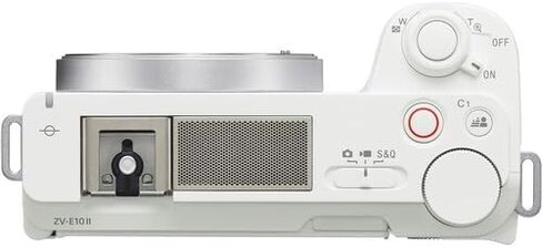 مجموعة كاميرا سوني ZV-E10 II بدون مرآة (أبيض) | مستشعر APS-C بدقة 26 ميجابكسل، وضبط تلقائي للصورة بتقنية الذكاء الاصطناعي، وفيديو بدقة 4K، وشاشة قابلة للطي | مثالي لمدونات الفيديو وإنشاء المحتوى (ZVE10M2W) + بطاقة سعة 64 جيجابايت + حقيبة + بطارية in Kuwait