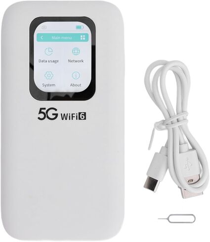 5G موبايل هوت سبوت محمول 5G واي فاي راوتر واي فاي هوت سبوت راوتر السفر 6 2.01 بوصة شاشة تعمل باللمس IP67 7100 مللي أمبير فتحة SIM نانو تربط 16 جهازًا للسفر in Kuwait