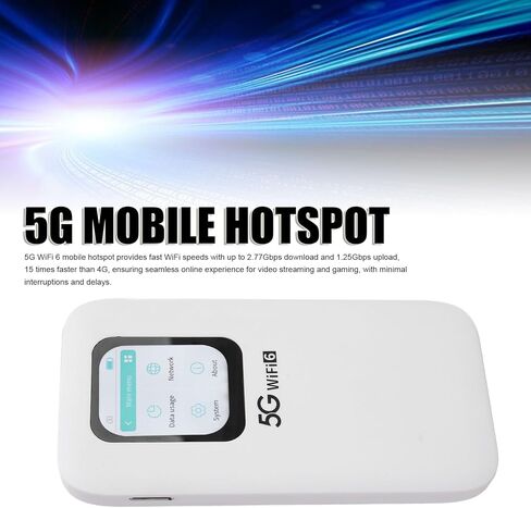 5G موبايل هوت سبوت محمول 5G واي فاي راوتر واي فاي هوت سبوت راوتر السفر 6 2.01 بوصة شاشة تعمل باللمس IP67 7100 مللي أمبير فتحة SIM نانو تربط 16 جهازًا للسفر in Kuwait