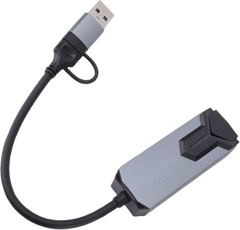 Fabater USB C to Ethernet Adapter, 2.5Gbps RJ45 Ethernet Adapter USB C to with Aluminum Housing and 5.9in Woven Cable for Laptops Desktops Routers Network Switches in Kuwait